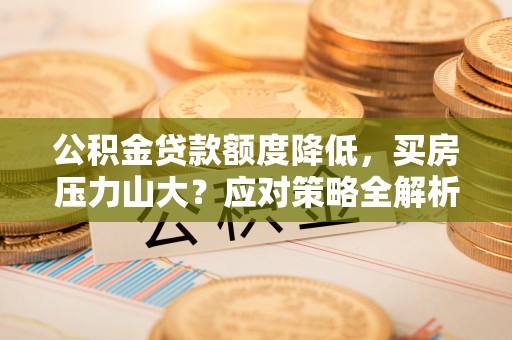 蔡甸公积金贷款额度降低，买房压力山大？应对策略全解析