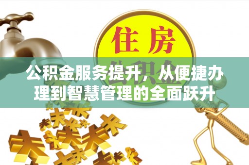 蔡甸公积金服务提升，从便捷办理到智慧管理的全面跃升