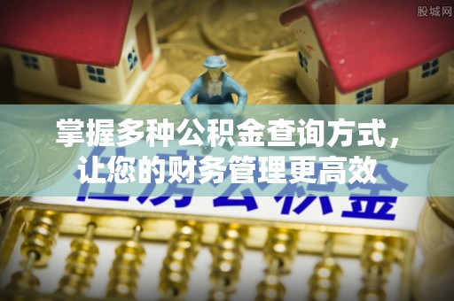 蔡甸掌握多种公积金查询方式，让您的财务管理更高效