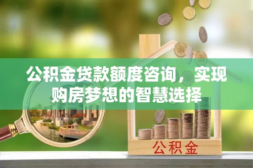 蔡甸公积金贷款额度咨询，实现购房梦想的智慧选择