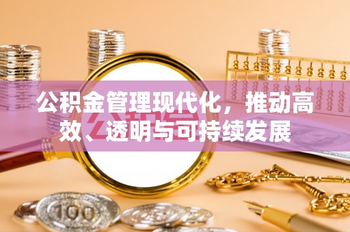 蔡甸公积金管理现代化，推动高效、透明与可持续发展