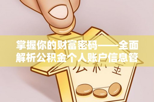 蔡甸掌握你的财富密码——全面解析公积金个人账户信息管理与优化