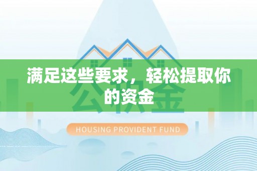 蔡甸满足这些要求，轻松提取你的资金