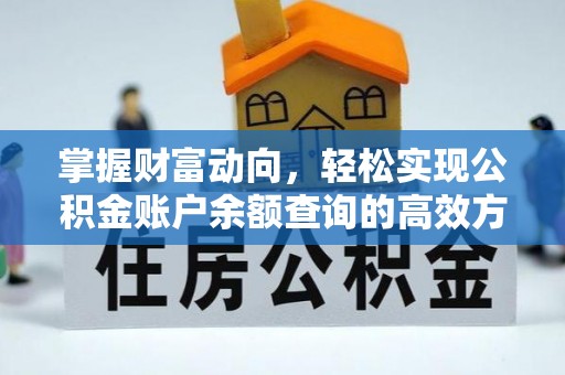 蔡甸掌握财富动向，轻松实现公积金账户余额查询的高效方式