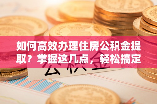 蔡甸如何高效办理住房公积金提取？掌握这几点，轻松搞定！