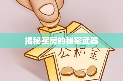 蔡甸揭秘买房的秘密武器
