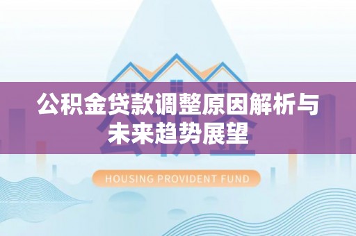蔡甸公积金贷款调整原因解析与未来趋势展望