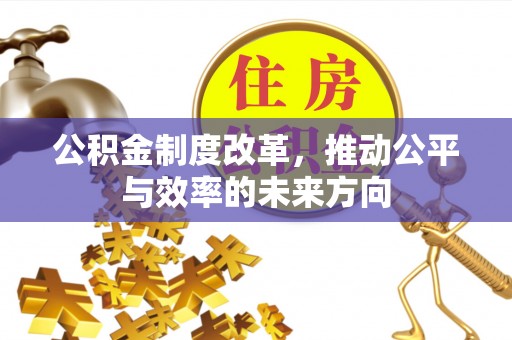 蔡甸公积金制度改革，推动公平与效率的未来方向