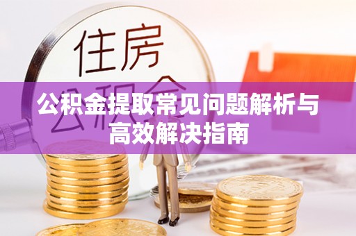 蔡甸公积金提取常见问题解析与高效解决指南