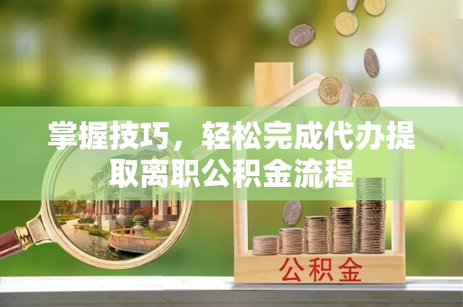 蔡甸掌握技巧，轻松完成代办提取离职公积金流程