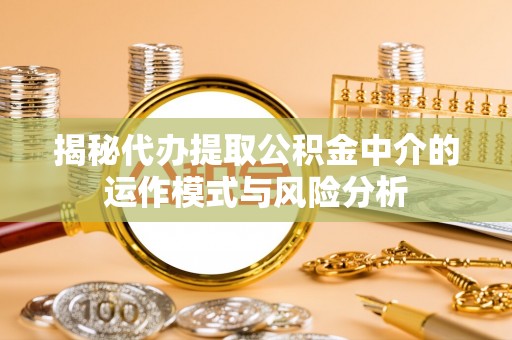 蔡甸揭秘代办提取公积金中介的运作模式与风险分析