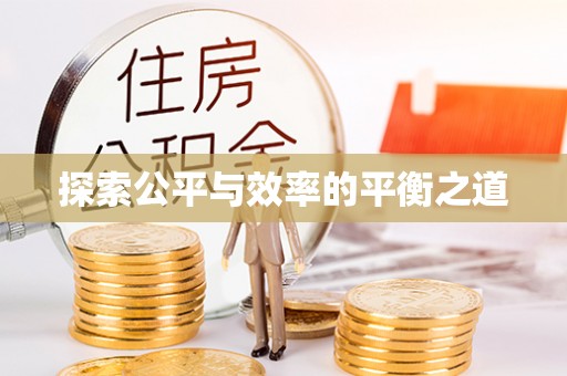 蔡甸探索公平与效率的平衡之道