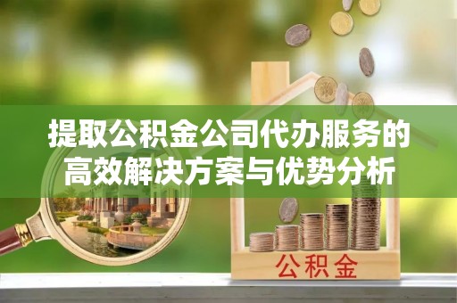蔡甸提取公积金公司代办服务的高效解决方案与优势分析