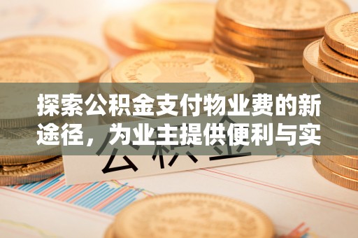 蔡甸探索公积金支付物业费的新途径，为业主提供便利与实惠