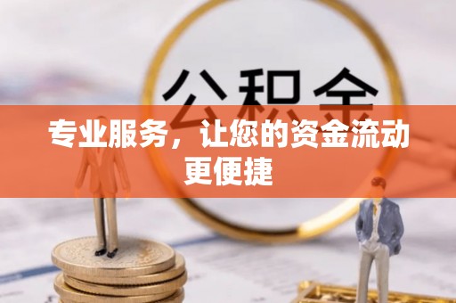 蔡甸专业服务，让您的资金流动更便捷