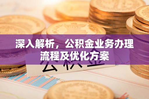 蔡甸深入解析，公积金业务办理流程及优化方案